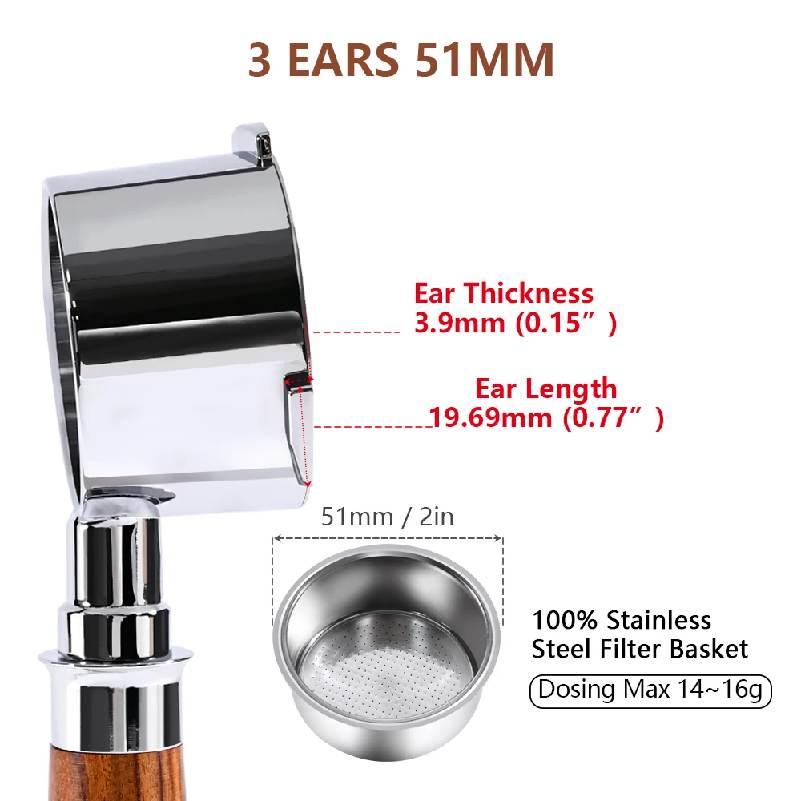فلتر قهوة بدون قاع 51 ملم لـ H - مراجعة Coffee Equipment Wholesale وسعره