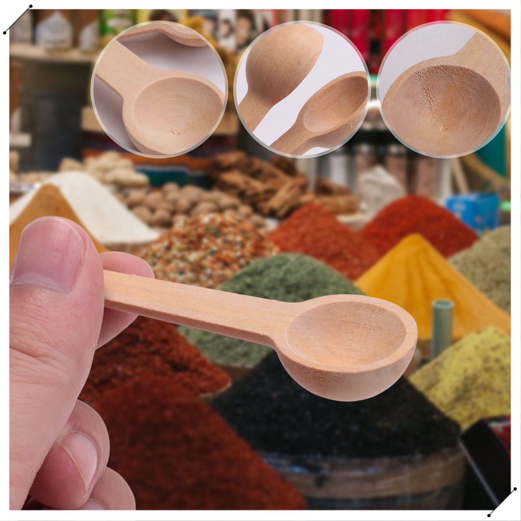 100 قطعة ملاعق خشبية صغيرة ملا - مراجعة Coffee Equipment And Tools وسعره