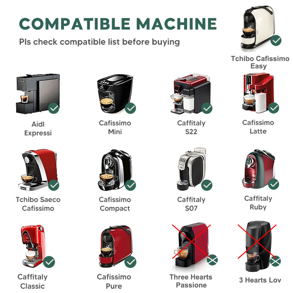 لـ 3 قلوب Tchibo Cafissimo K ر - مراجعة Coffee Equipment Wholesale وسعره